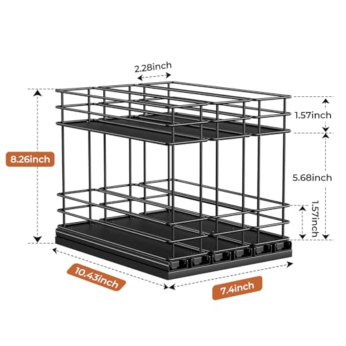 Mystozer Pull Out Spice Rack Organizer for Cabinet, Slide - Image 4