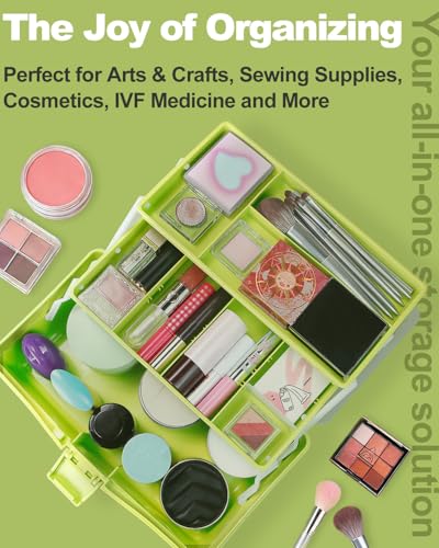TERGOO 12in 3-Layer Plastic Craft Organizers and Storage - Image 7