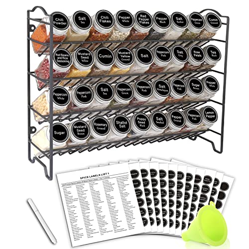 SWOMMOLY Spice Rack Organizer with 36 Spice Jars 4 oz, 396 - Image 2