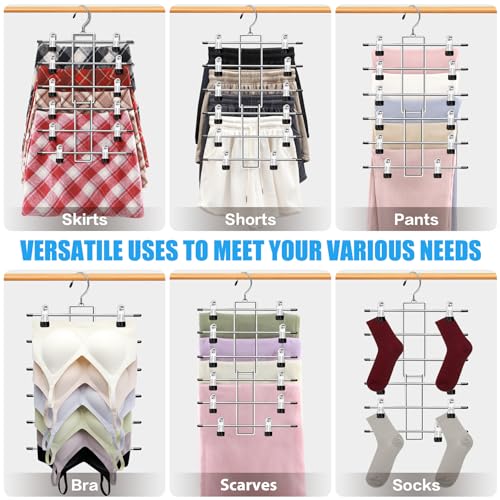 3 Pack Closet Organizers and Storage,6 Tiers Skirt Pants - Image 6