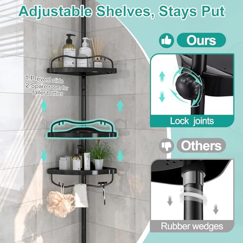 Lilyvane Corner Shower Caddy: Rustproof 125" Tension | All Products - Image 4