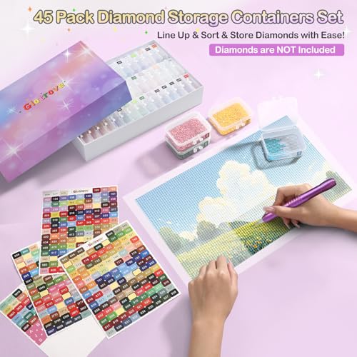 Diamond Art Storage Containers Trays, 45 Pcs - Image 5