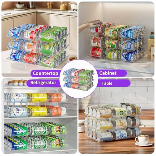 2 Pack 3-Tier Can Organizer for Pantry, Modular Canned Food Rack - Image 7