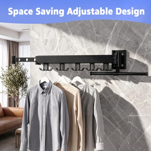 Wall Mounted Clothes Drying Rack, Foldable Drying Rack - Image 7