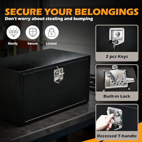 36" Underbody Truck Tool Box, Heavy-Duty Steel, Lockable - Image 4