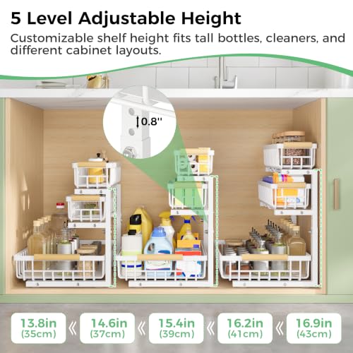 3 Tier Under Sink Organizer: Pull Out Cabinet Storage - Image 6
