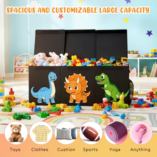 Extra Large Collapsible Toy Box Chest, Sturdy Dinosaur Toy - Image 6