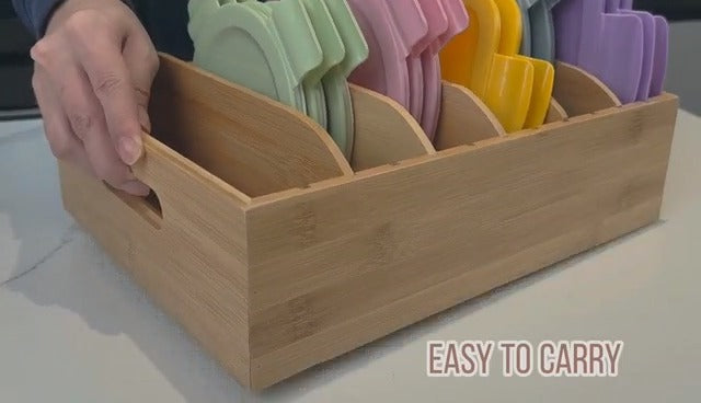 Bamboo Lid Holder Food Container, Kitchen Organizer | All Products - Image 8