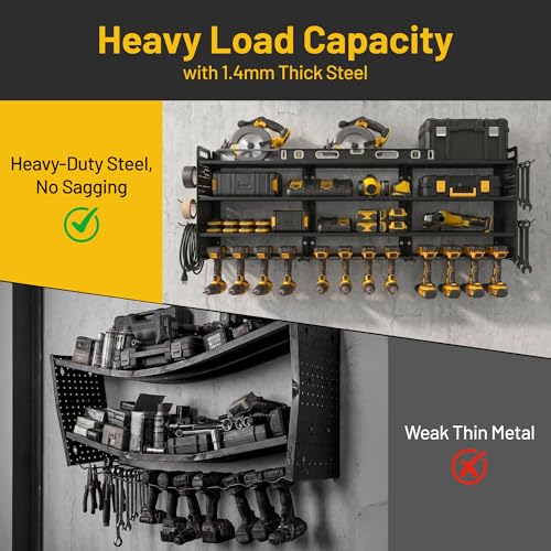 Large 49.8" Power Tool Organizer Wall Mount, 4-Tier - Image 8