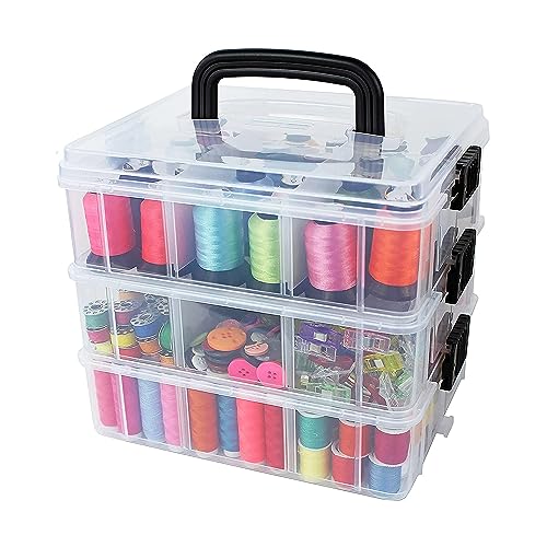 Bins & Things 3-Tier Sewing Kit - Stackable Craft Storage Box - Image 5