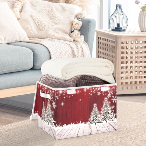 senya Christmas Storage Baskets Collapsible Bins | Home Organization - Image 3
