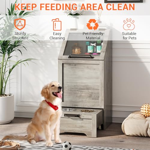 Dog Feeding Station Pet Feeding Station Dog Storage - Image 5