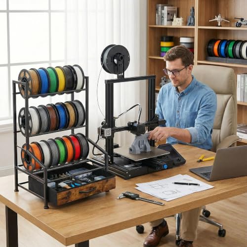 3D Printer Filament Storage Rack with Fabric Drawer - Image 5