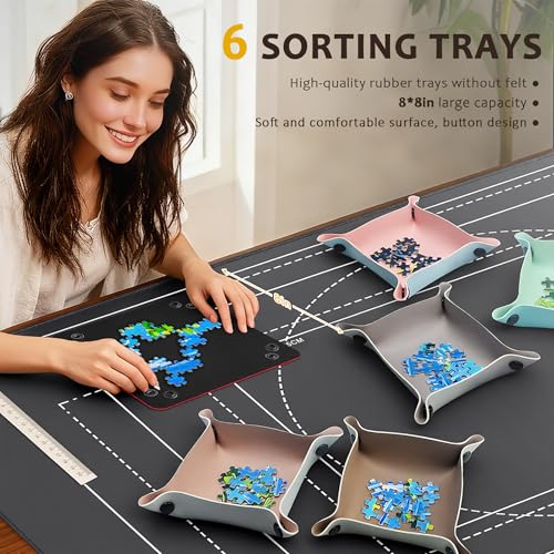 Jigsaw Puzzle Matt Rollup,1500pcs Puzzle Mat Rubber Saver - Image 4