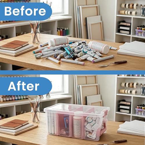 ArtBin Semi Satchel Portable Craft Organizer with 3 - Image 7