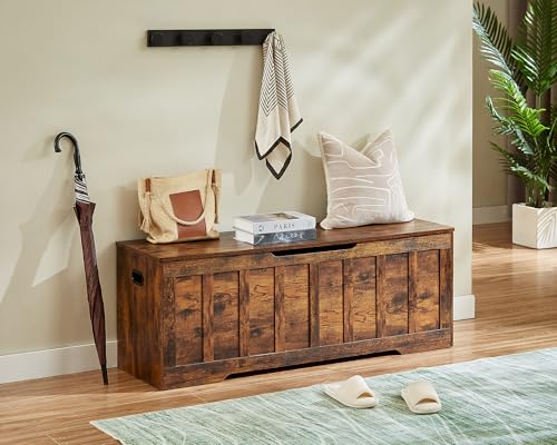 51.2"Storage Chest Extra Large,Wooden storage bench(Rustic Brown) - Image 7