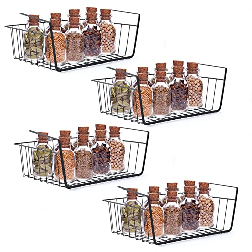 4Pcs Under Shelf Basket Metal Wire Under Cabinet Basket - Image 2