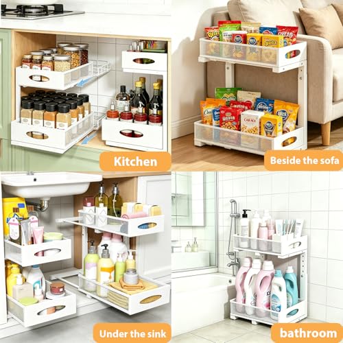 2 Pack Under Sink Organizer, 2-Tier Pull Out Kitchen | All Products - Image 4