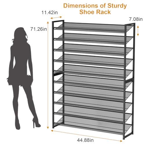 Large Shoe Rack 10 Tier Shoe Organizer, Heavy Duty M | All Products - Image 4
