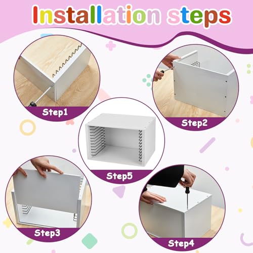 Wooden Puzzle Organizer Rack, 12-slot Storage Holder - Image 5