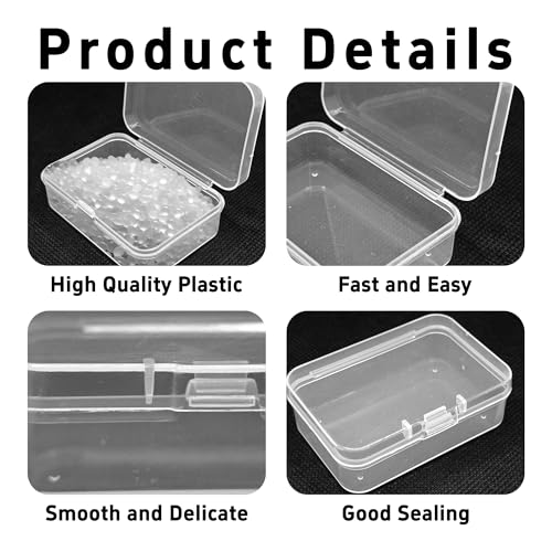 pson 6Pcs 2.56 x 1.77 x 0.79 Inch Small Clear Plastic Beads - Image 4