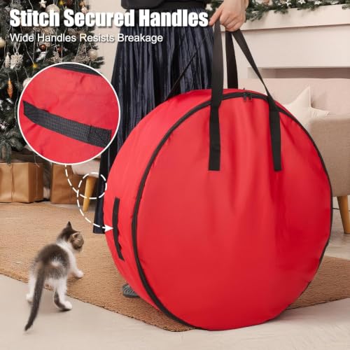 Christmas Round Wreath Storage Bag 30-Inch, 600D Oxford - Image 6