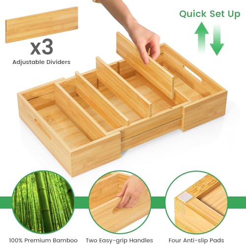 Kiasthome Expandable Bamboo Lid Organizers Inside Ca | All Products - Image 6