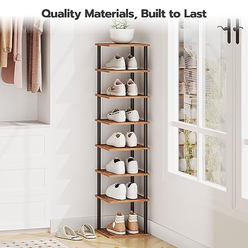 HOOBRO Vertical Shoe Rack, 8-Tier Narrow Shoe Shelf - Image 4