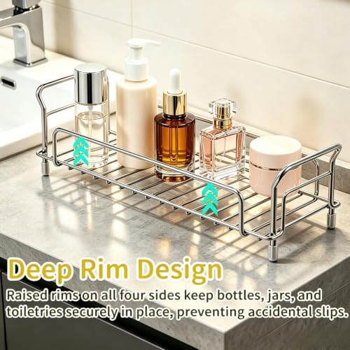304 Stainless Steel Bathroom Counter Organizer - Image 3