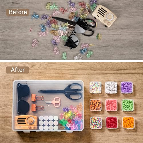 Bead Organizer Box, 60 Pack Small Clear Storage Boxes with Labels - Image 8