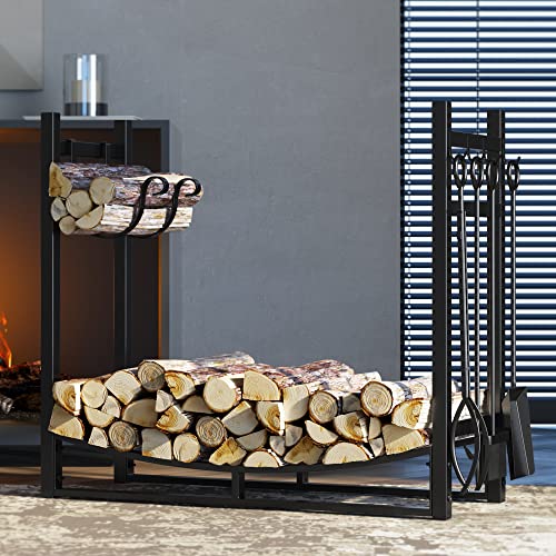 Fire Beauty Firewood Rack Log Holder Wood Storage with 4 - Image 5