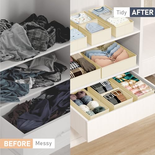 DIMJ Drawer Organizer Clothes - 20 Pack Closet Drawer Organizer - Image 6