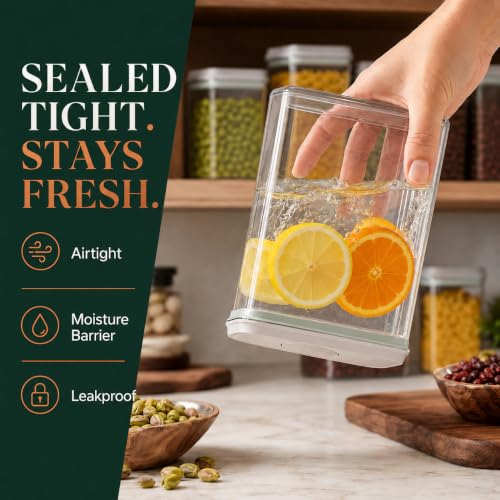 8-Piece Airtight Food Storage Containers, Pasta Pantry - Image 4