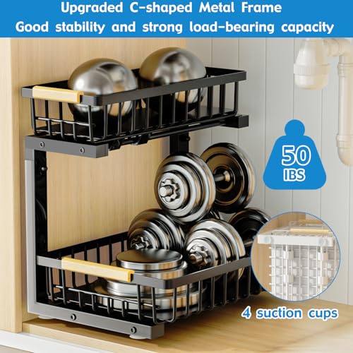 2Pcs Under Sink Organizer, 2-Tier Pull Out Under Sin | All Products - Image 6