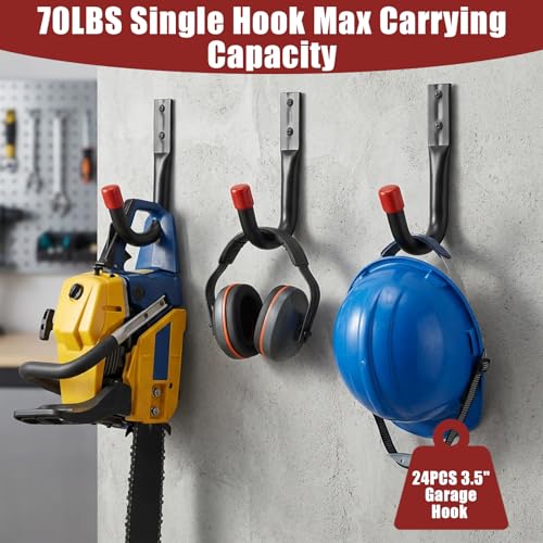 24 Pcs Heavy Duty Garage Hooks 3.5" Iron Utility Hook | Garage Storage - Image 4