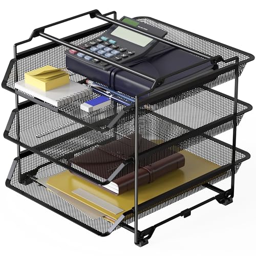 Deco Brothers Stackable Sliding Letter Tray Paper Organizer, 3 - Image 2