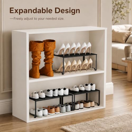 Extendable Metal Wire Shelf Organizer - Adjustable 15-24.4in - Image 6