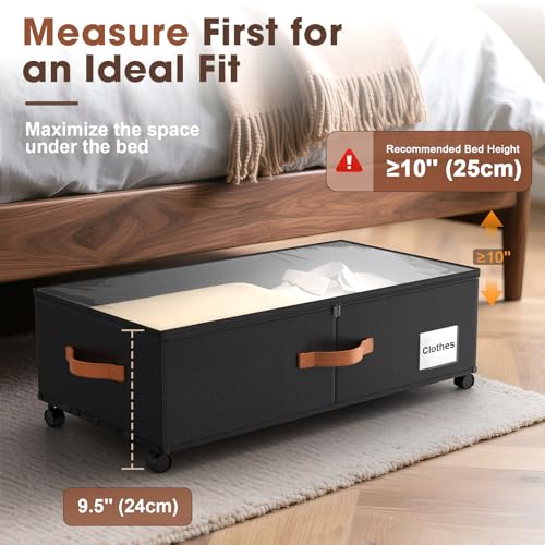 Eastherry Under Bed Storage with Wheels, 2 Pack | Home Organization - Image 5