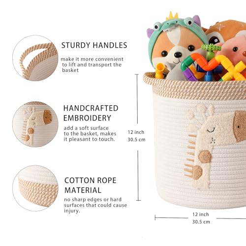 Toy Storage Baskets Woven Cotton Rope Storage Basket - Image 4