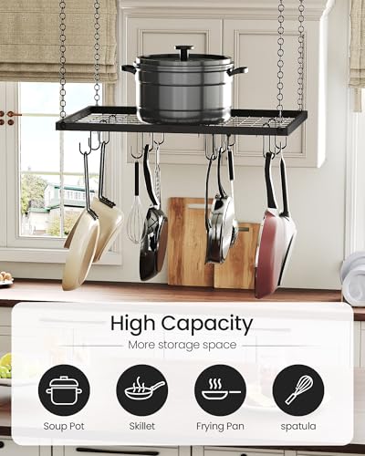 CHOEZON Hanging Pot Rack, Ceiling Mounted Pot Hanger for Kitchen - Image 7