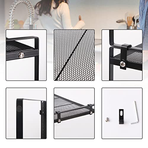2 Pack Stackable Cabinet Shelf Organizer - Heavy-Duty Coated - Image 7