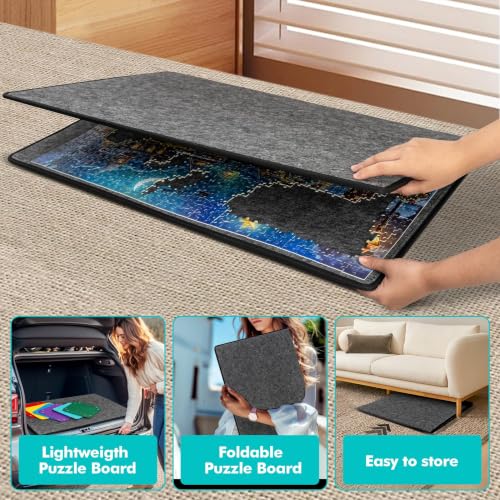 Becko US 2000 Piece Foldable Puzzle Board with 6 Sorting Trays & - Image 6
