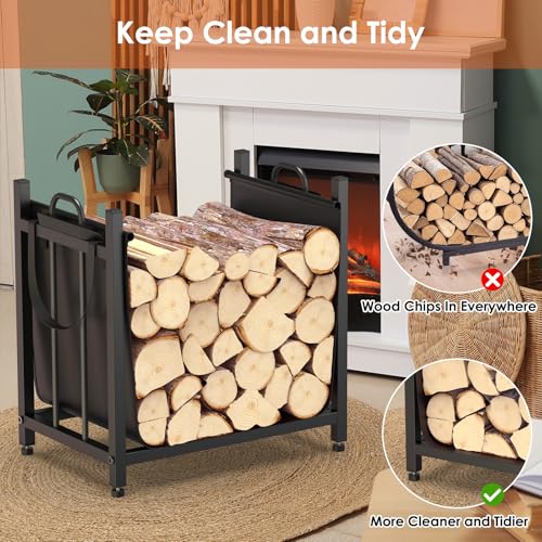 Firewood Rack, Firewood Holder With Carrier Bag - Image 7