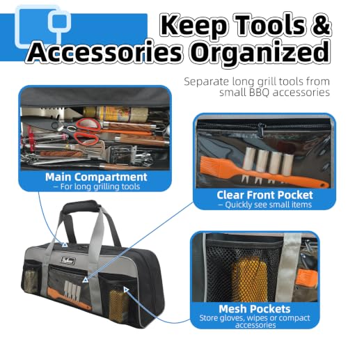 22 Inch Grill Tool Storage Bag, Heavy-Duty 1680D Oxford Organizer - Image 6
