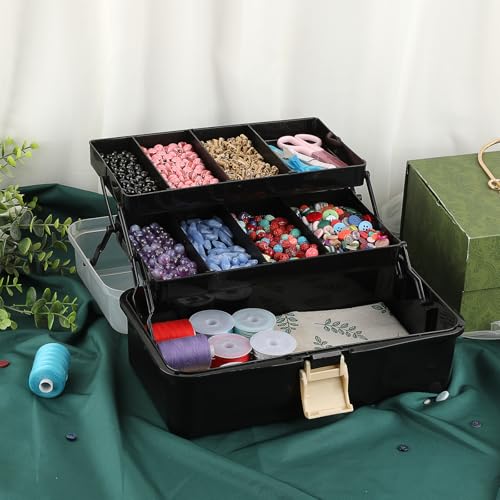 BTSKY 3-Layer Plastic Dividing Storage Box Craft Organizer - Image 7