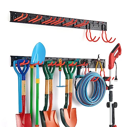 Multi-Storage Garage Hooks, Wall-Mounted Garden Tool Organizer - Image 2