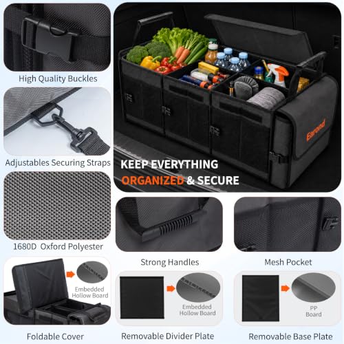Large Trunk Organizer with Portable Leakproof Cooler - Image 5