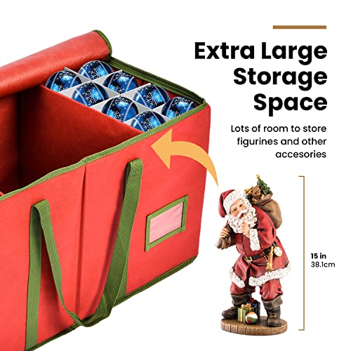 Holiday Cheer Premium Christmas Ornament Storage, 128 Ornaments - Image 4