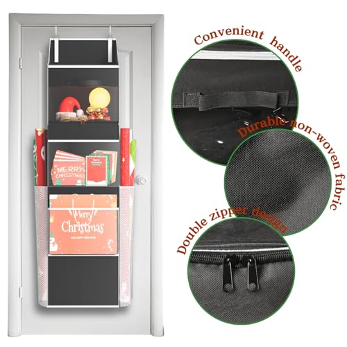 2-in-1 Wrapping Paper Organizer Storage, Over Door | Home Organization - Image 8