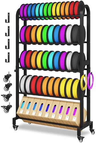 3D Printer Filament Storage Rack with Wheels, 5-Tier - Image 2